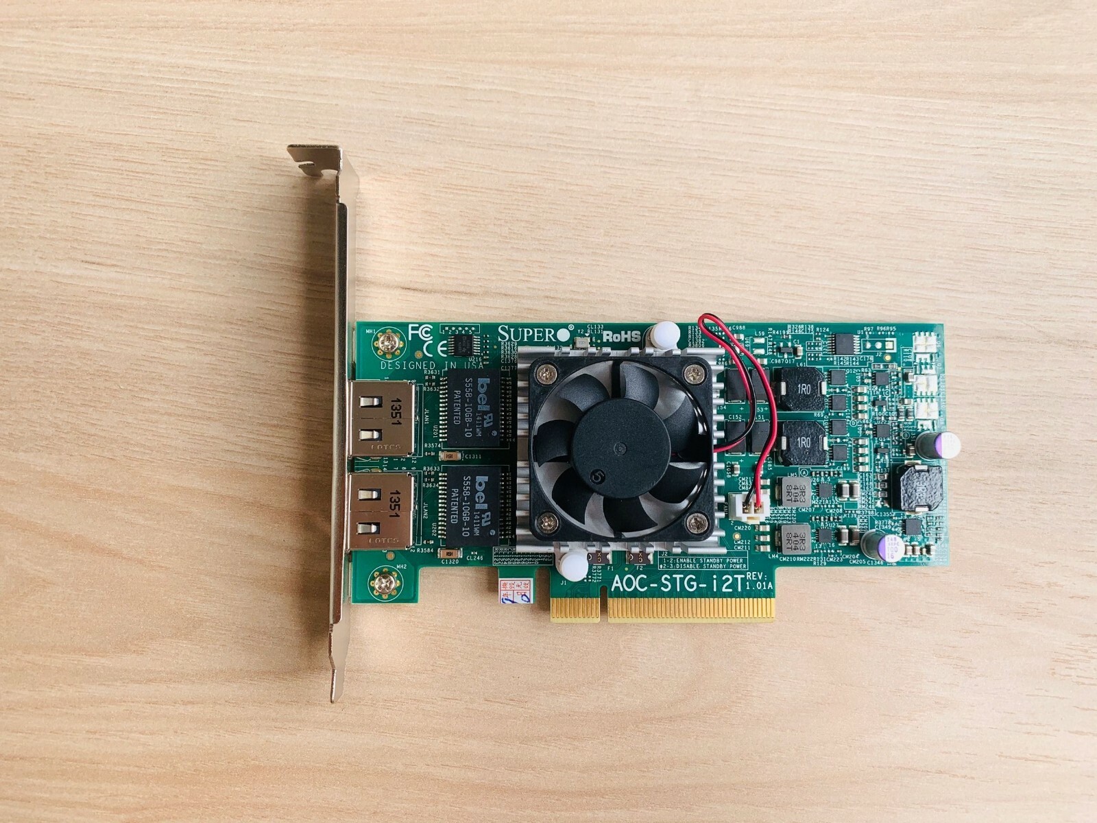 Full height support SuperMicro AOC-STG-I2T 2-port 10GbE Adapter network card