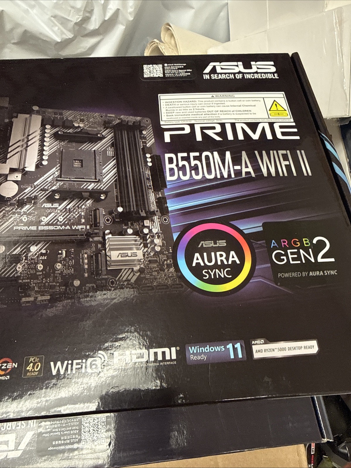 ASUS Prime B550M-A WiFi II Motherboard AM4 AMD Ryzen