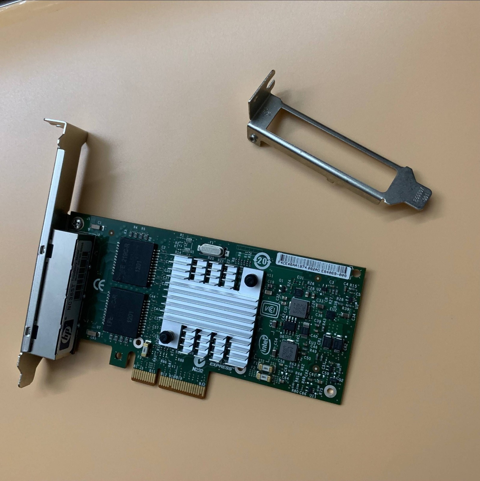 HP NC365T Intel I340-T4 593743-001 593720-001 4Port PCIe 2.0 x4 Ethernet Adapter