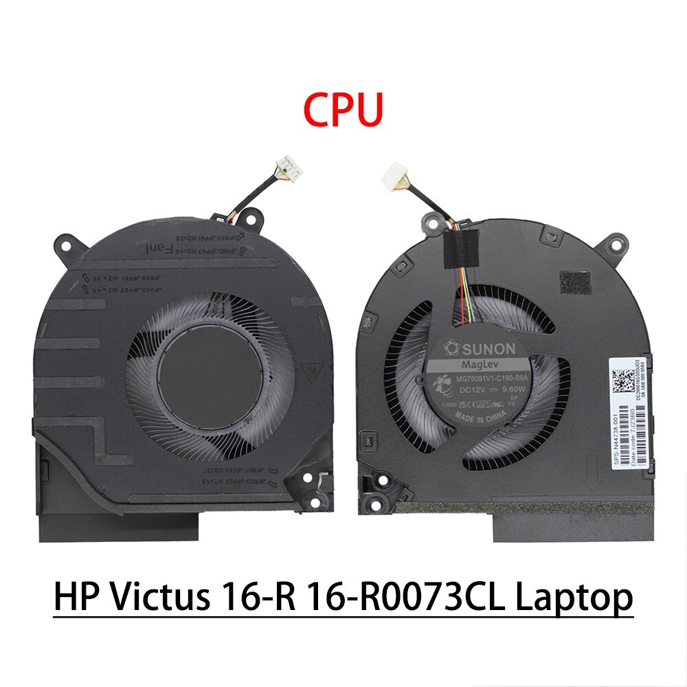 GPU CPU Cooling Fan N44738-001 Replacement For HP Victus 16-R 16-R0073CL Laptop