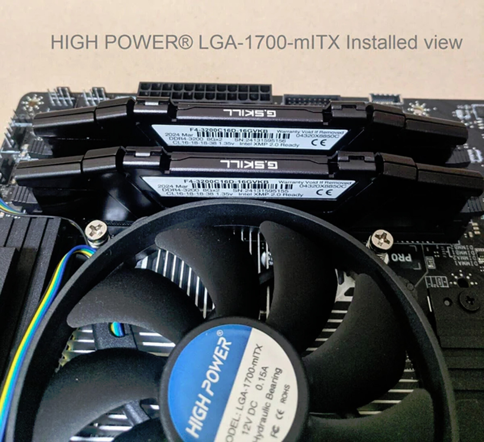 NEW HIGH POWER® Low Profile 1U/2U 4-pin PWM Fan Intel Socket LGA1700 CPU Cooler