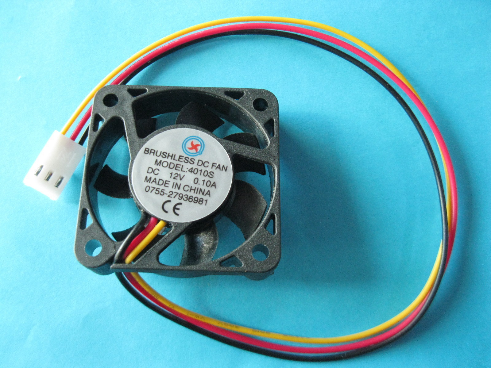 2 pcs Brushless DC Cooling Fan 12V 4010S Blades 40x40x10mm 3pins Sleeve Bearing