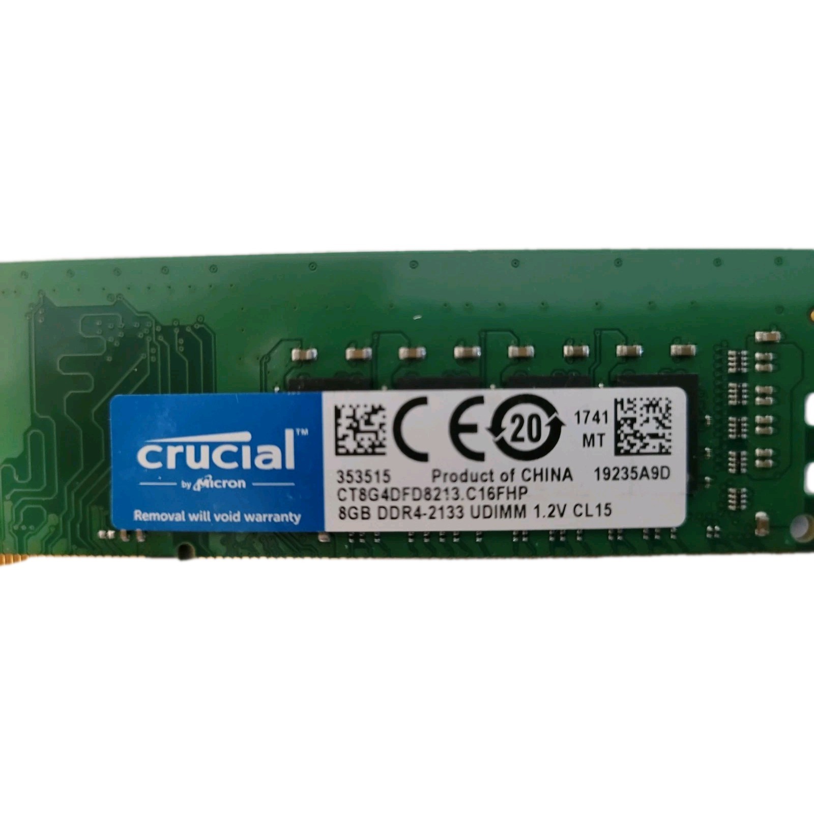 〔O N E〕Crucial 8GB DDR4-2133 UDIMM DRAM