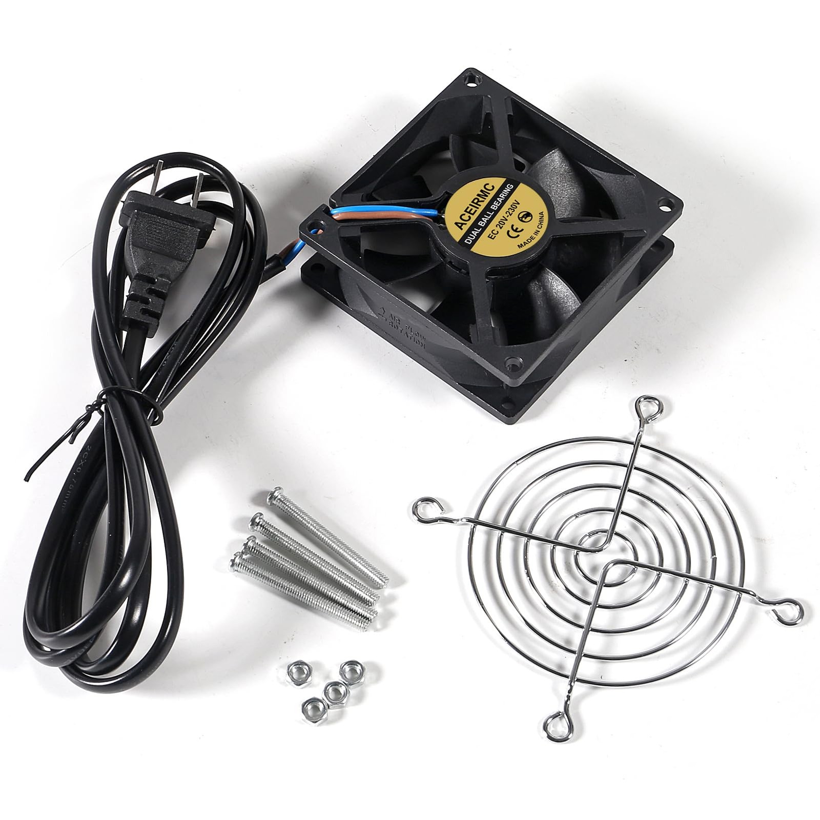 ACEIRMC 2pcs EC Axial Fan AC 110V 115V 120V 220V 240V Brushless 80 x 25mm