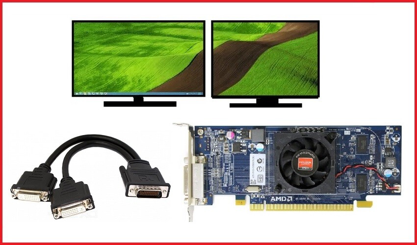 HP Compaq Slim SFF 800 G1 G2 Elite 8000 8100 8200 8300 Dual DVI Video Card
