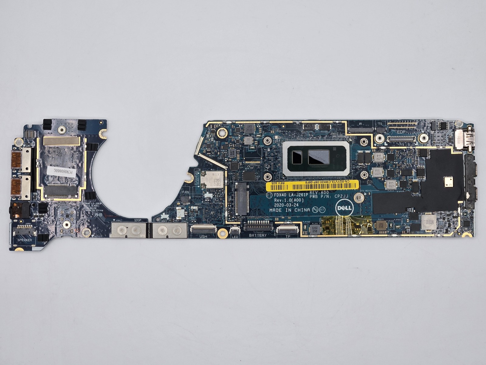 Dell Latitude 7410 Motherboard i5-10210U w/ Audio Daughterboard 0GYV1X 0WDKDT