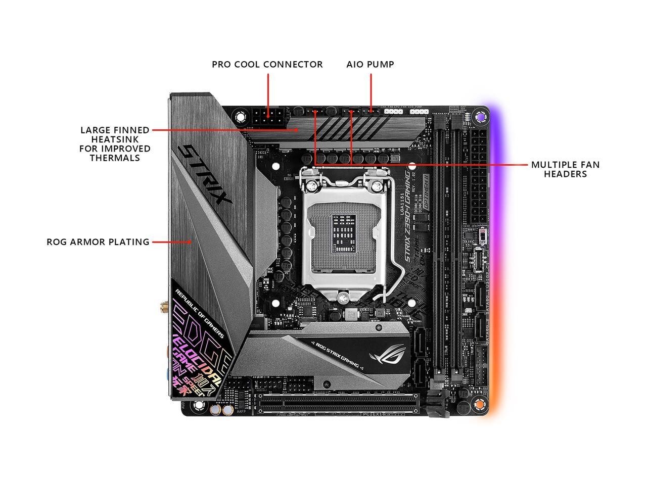 ASUS ROG Strix Z390-I Gaming Motherboard Intel Z390 LGA1151 Mini-ITX USB3.1 DDR4