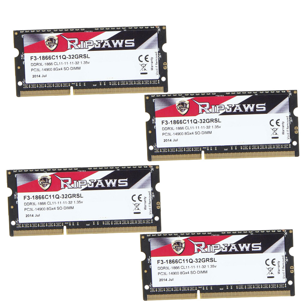 G.SKILL Ripjaws 32GB 16GB 8GB DDR3L 1600MHz 1866MHz PC3L 1.35V Laptop Memory RAM