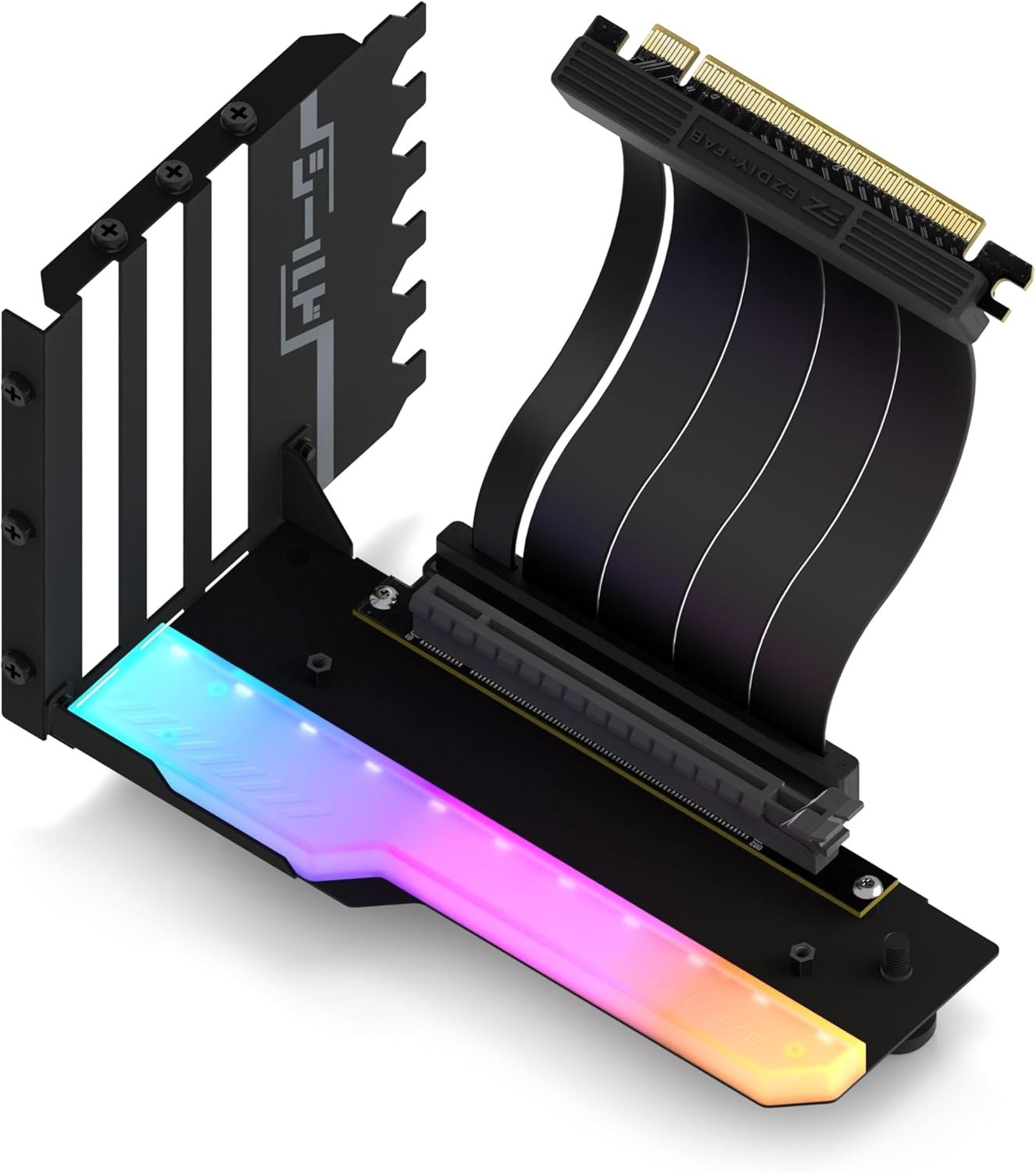 Vertical GPU Mount with High-Speed PCIE 4.0 Riser Cable, ARGB Module, 115mm/4…