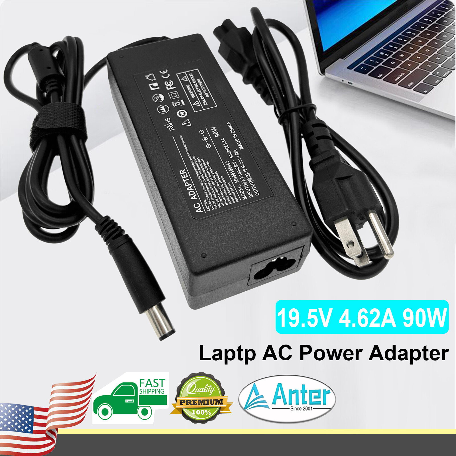 AC Adapter For Dell Latitude E5410 P06G001 Laptop 90W Charger Power Supply Cord
