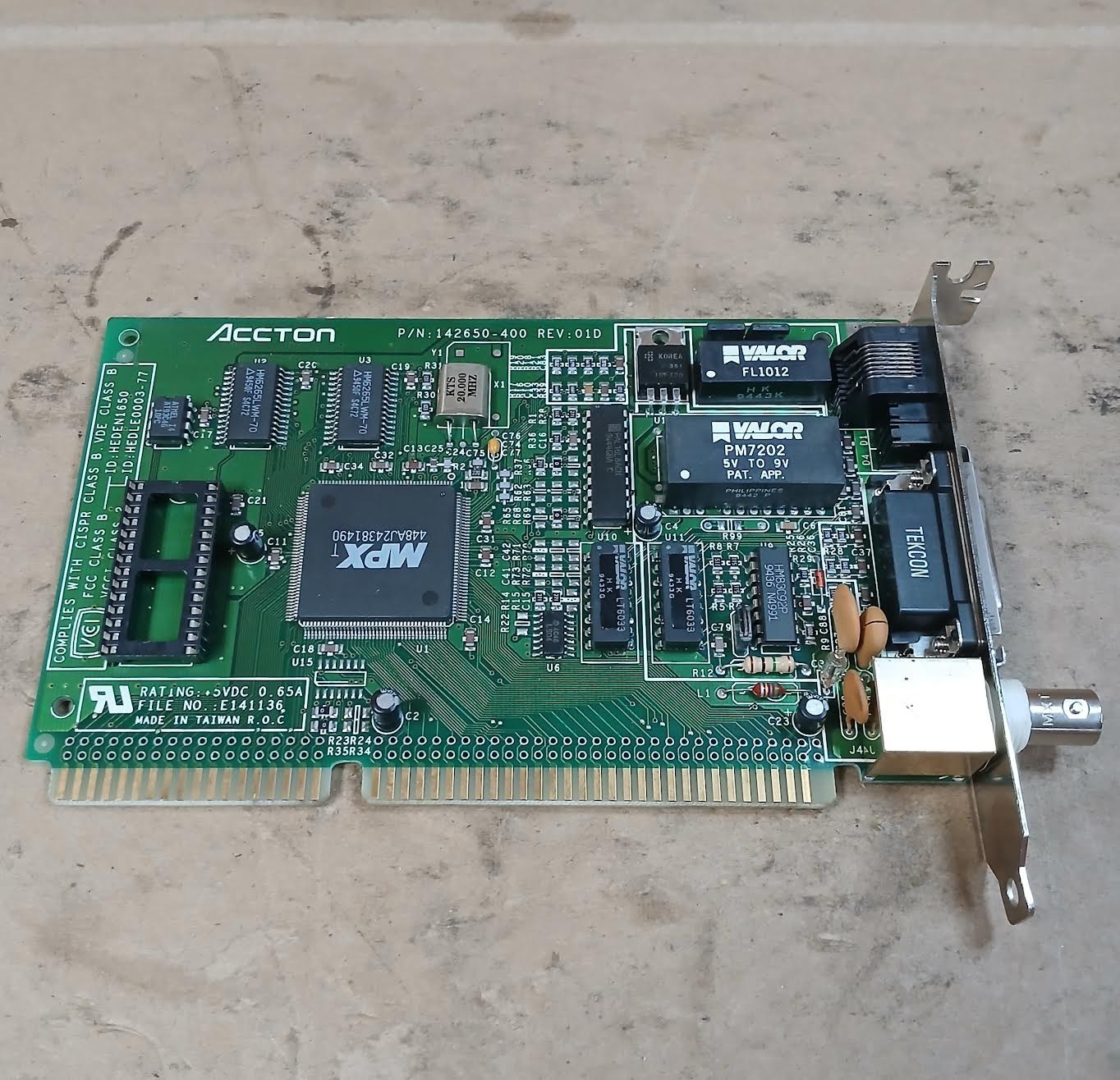 Accton 142650-400 Rev 01D Ethernet Network Interface RJ-45 Wired
