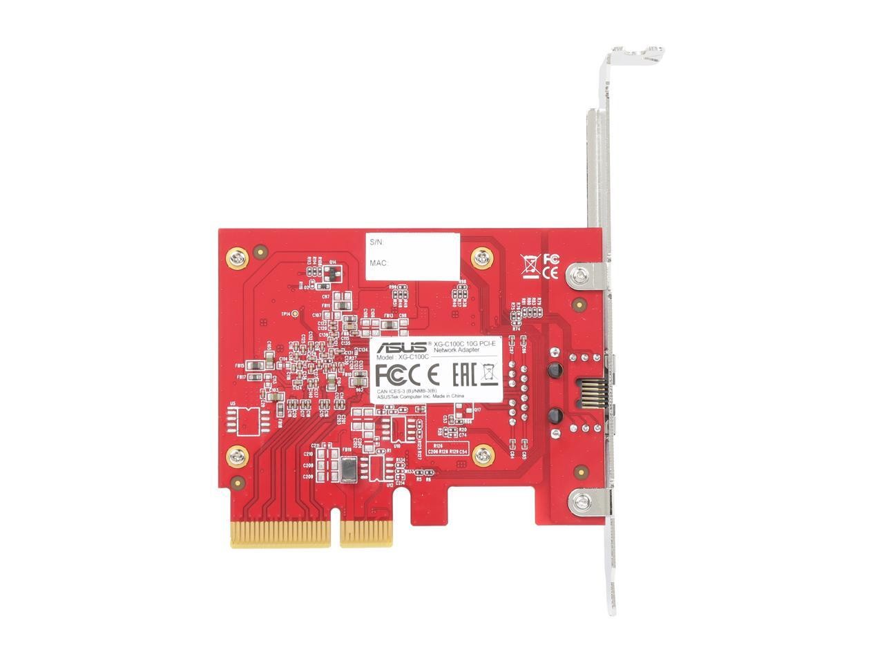 ASUS XG-C100C 10GBase-T PCIe Network Adapter with Backward Compatibility of