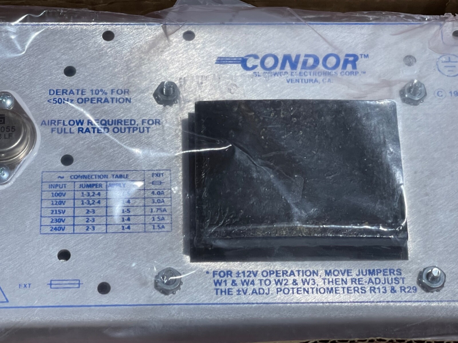 SL Power Electronics Condor HDD15-5-A+ Power Supply 15V @5A or 12V @5A New