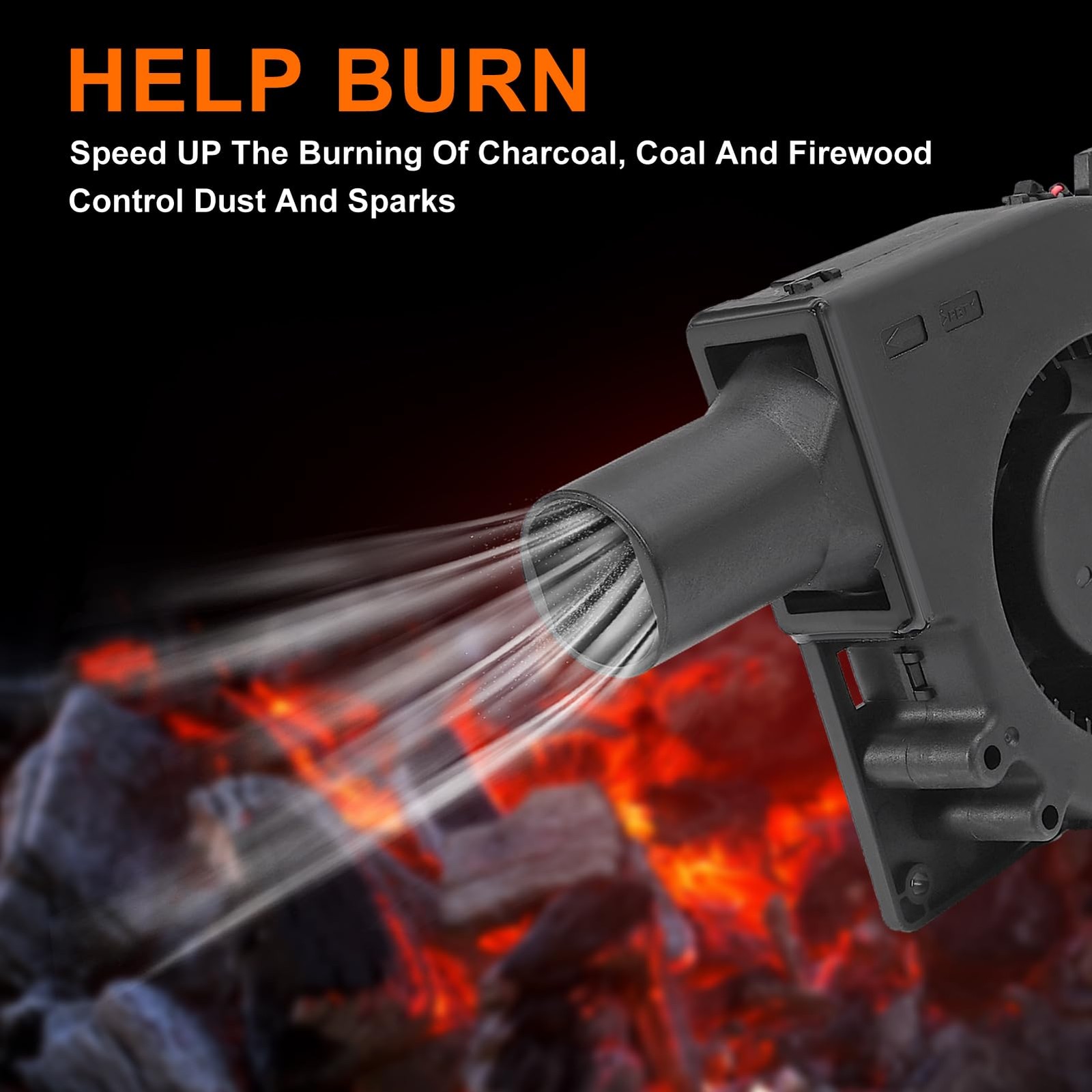 120mm BBQ Fan 12V 4.72in Blower Brushless with 110V/120V 120mm, Black