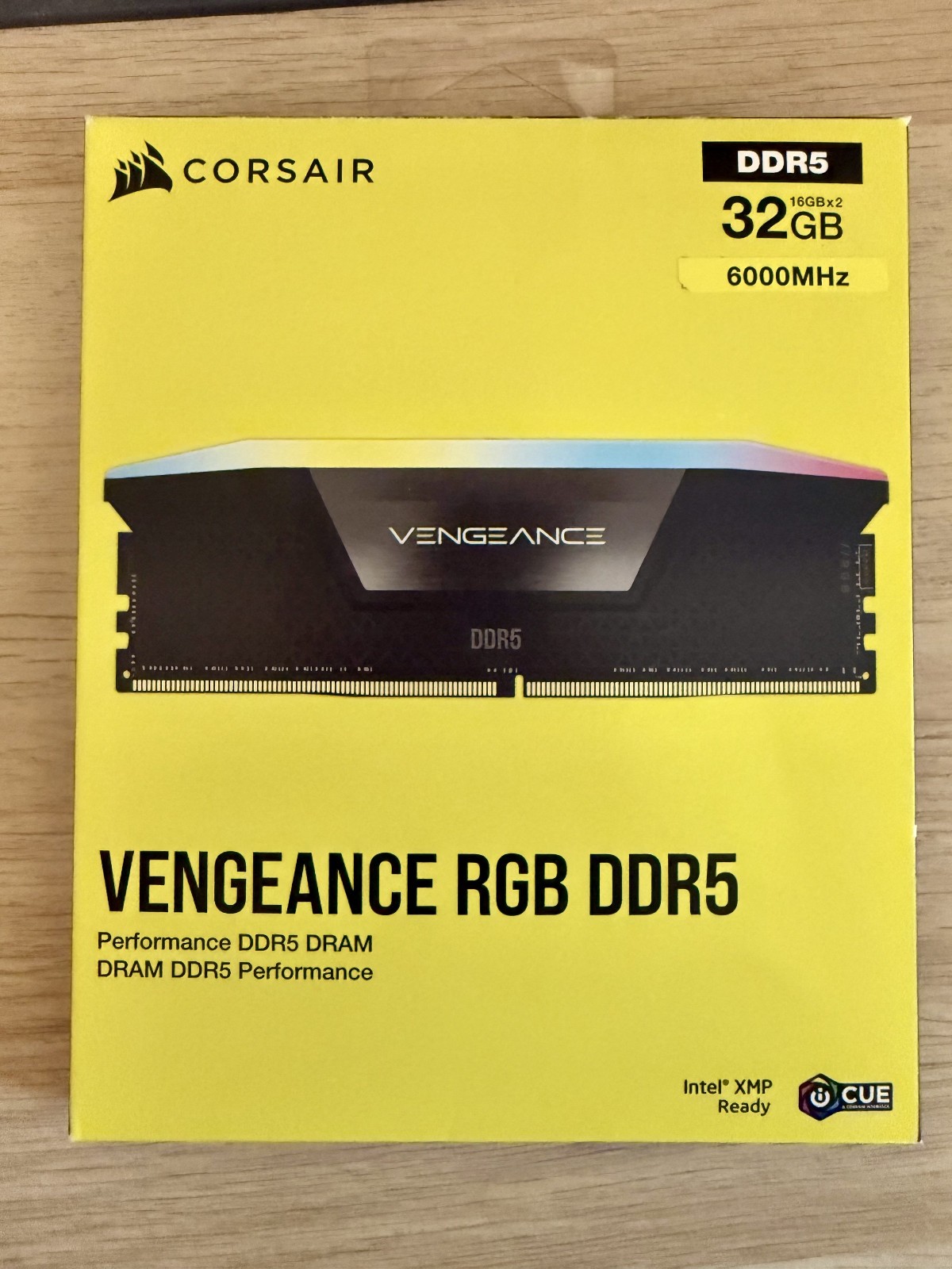 CORSAIR Vengeance RGB 32GB (2 x 16GB) 288pin PC RAM DDR5 6000 CMH32GX5M2E6000C36