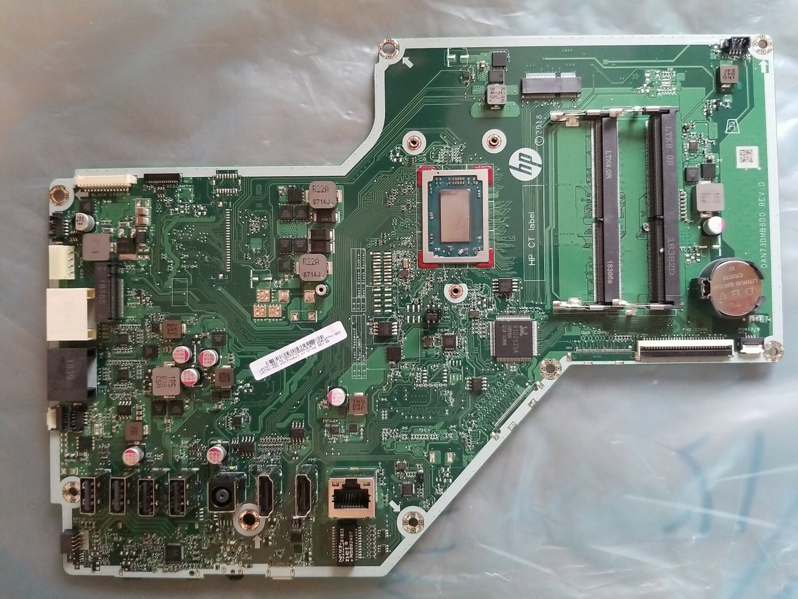 HP 24-r 24-r124 OrionR5UF Motherboard AMD Ryzen5-2500U Processor L03791-602