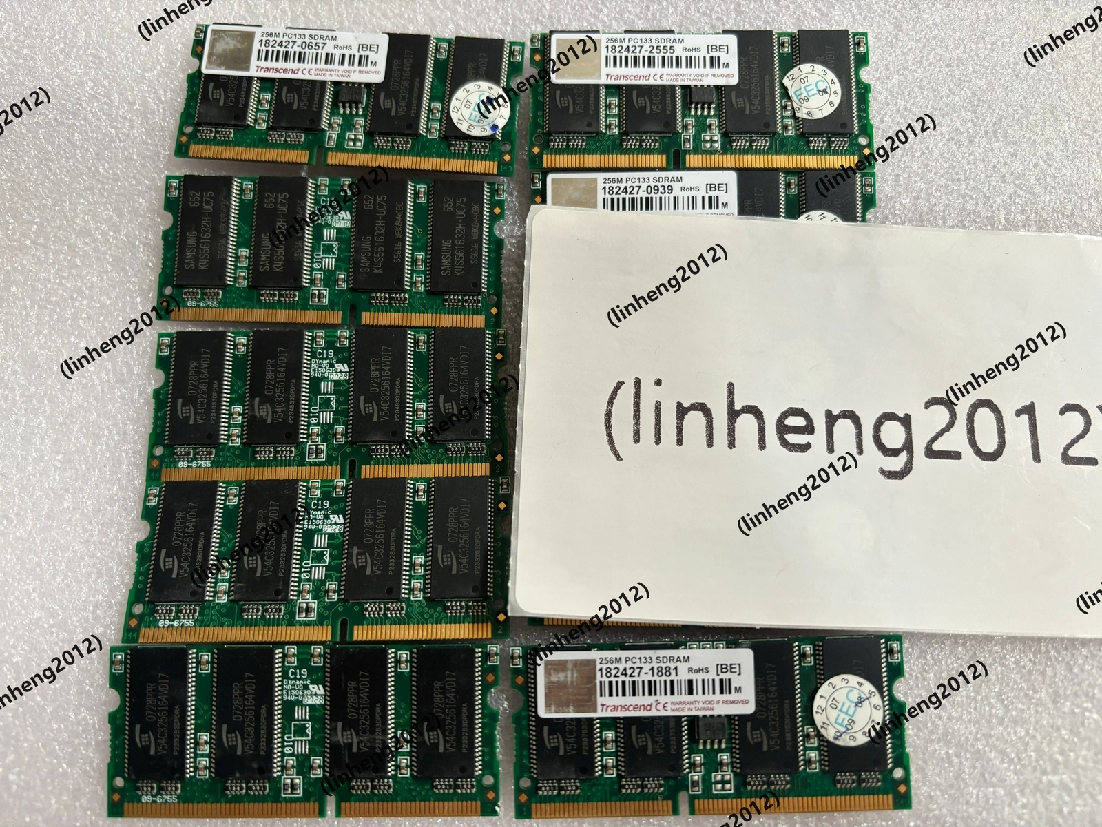 10PCS TRANSCEND 256MB PC133 SDRAM