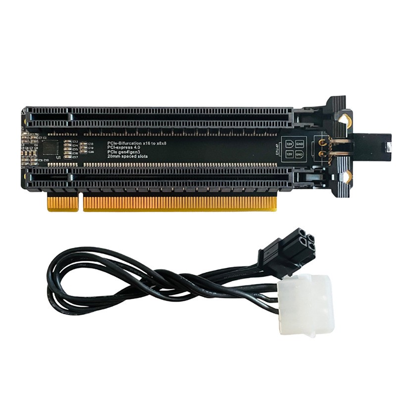PCIe4.0 x16 1-to-2 expansion/gen3GEN4/ X8X8 with clock split IC
