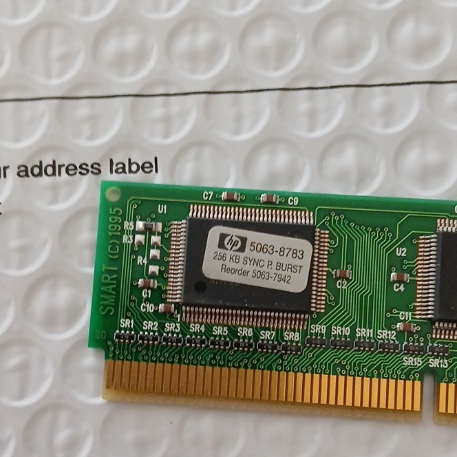 HP 256KB Cache SRAM Kit (2x256KB) 168-Pin DIMM PC-133 ECC 5063-8783 0960-0944