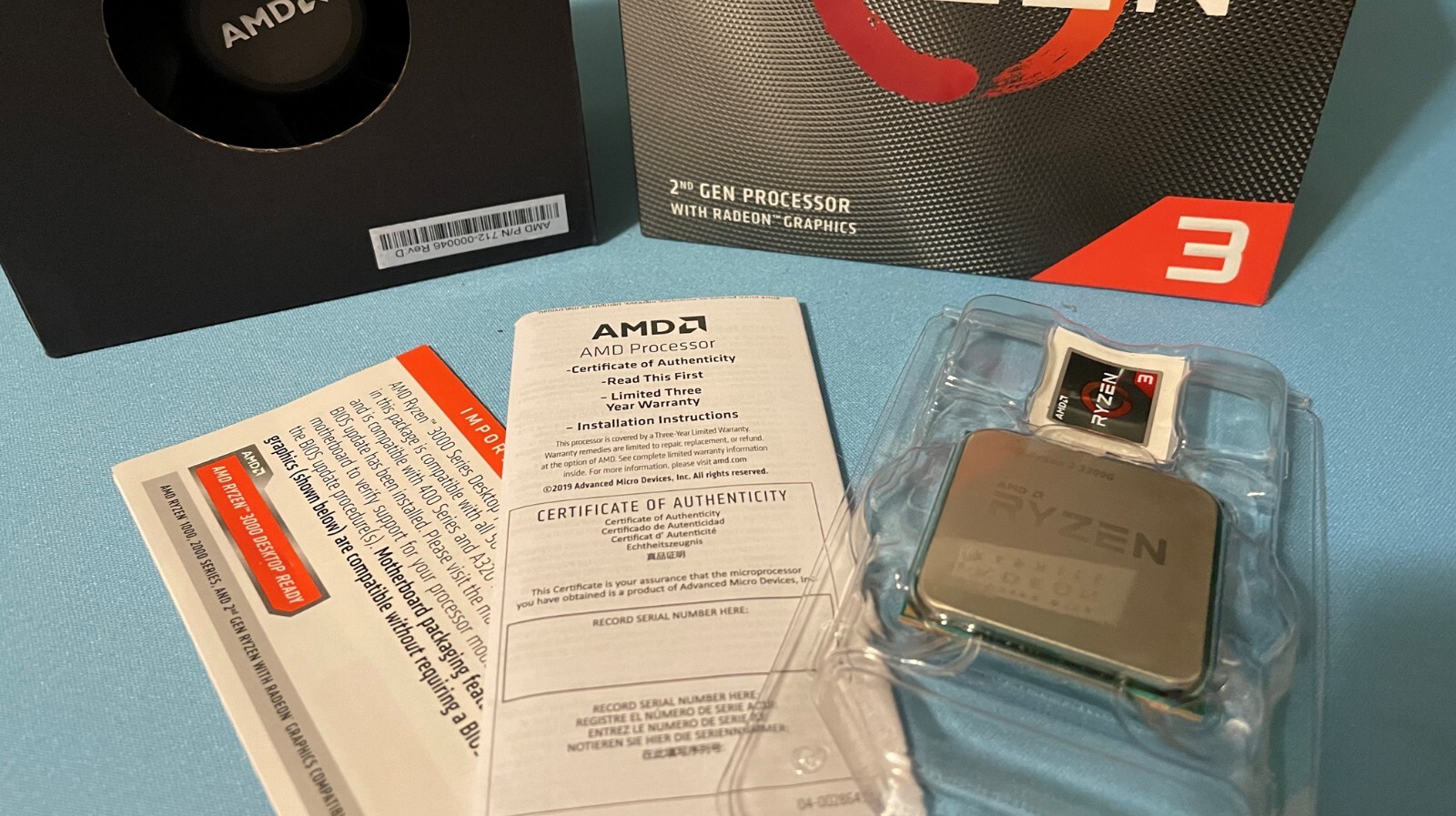 AMD Ryzen 3 3200G 4.0GHz Boost Quad-Core Processor W/ Radeon Vega 8 Graphics CPU
