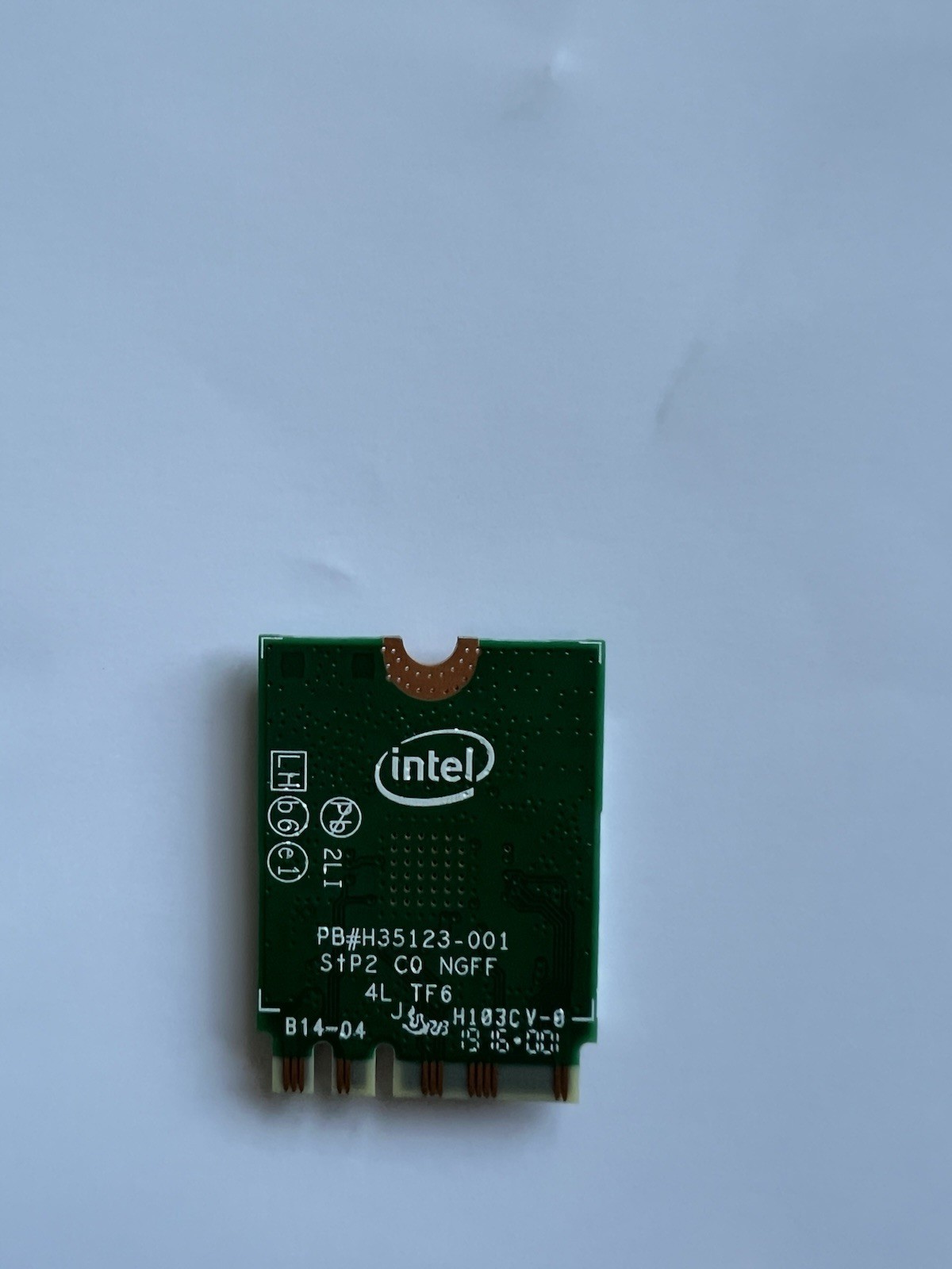 Intel Dual Band Wireless Network Card AC 3165 3165NGW 2.4, 5 GHz Bluetooth 4.2