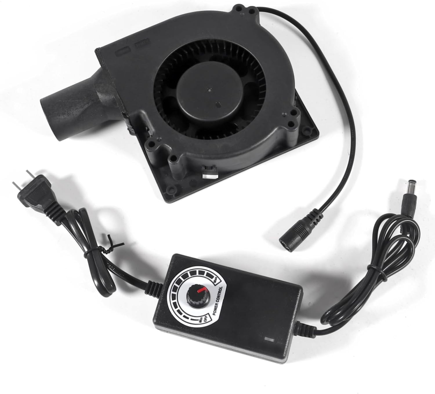 120Mm X 32Mm Dual Ball Blower Fan 12V with 110V – 240V AC Plug Variable Speed