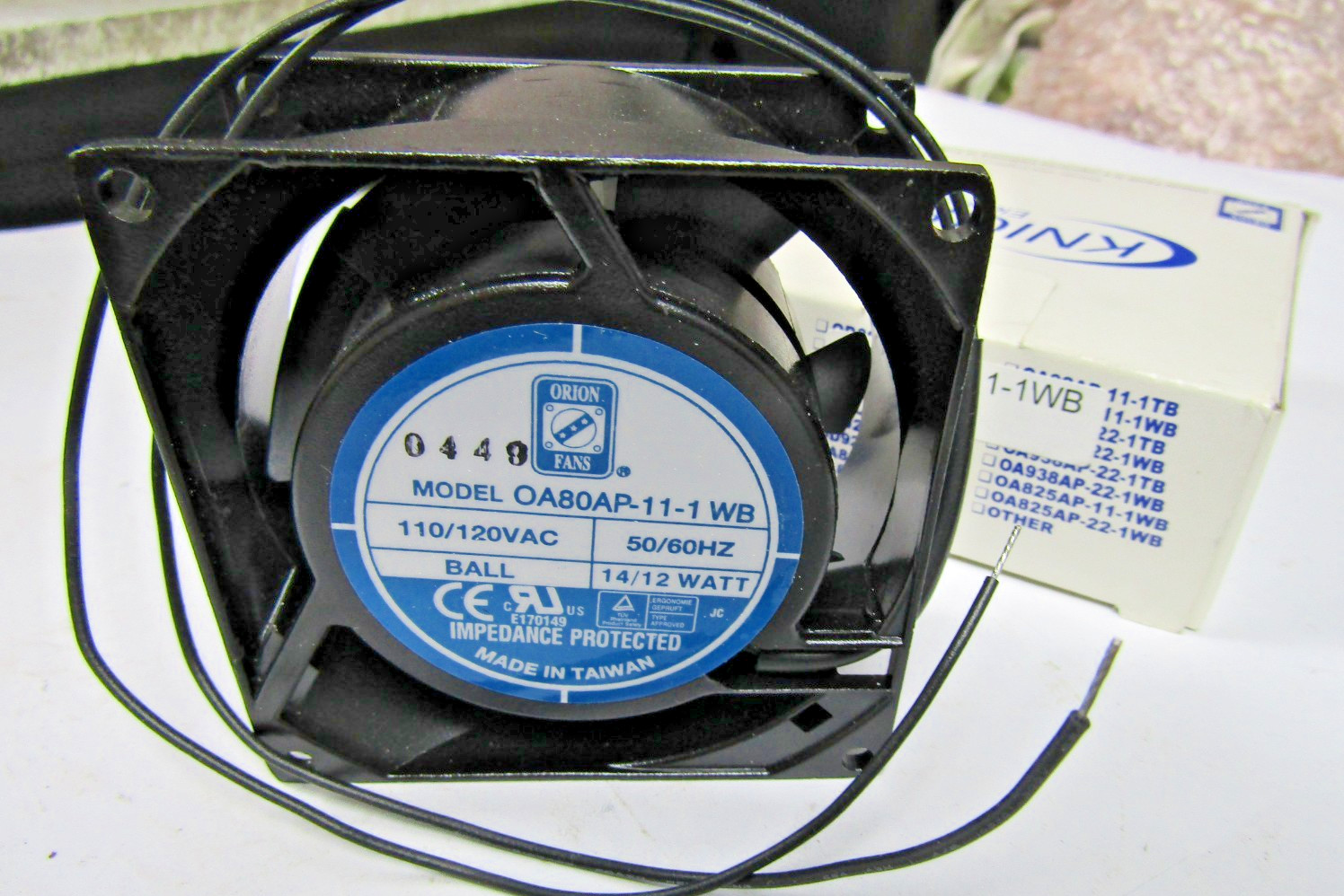 ✌️NEW ORION FANS OA80AP-11-1WB AC FAN 115V, 80x80x38mm, 31CFM, 14/12 WATT
