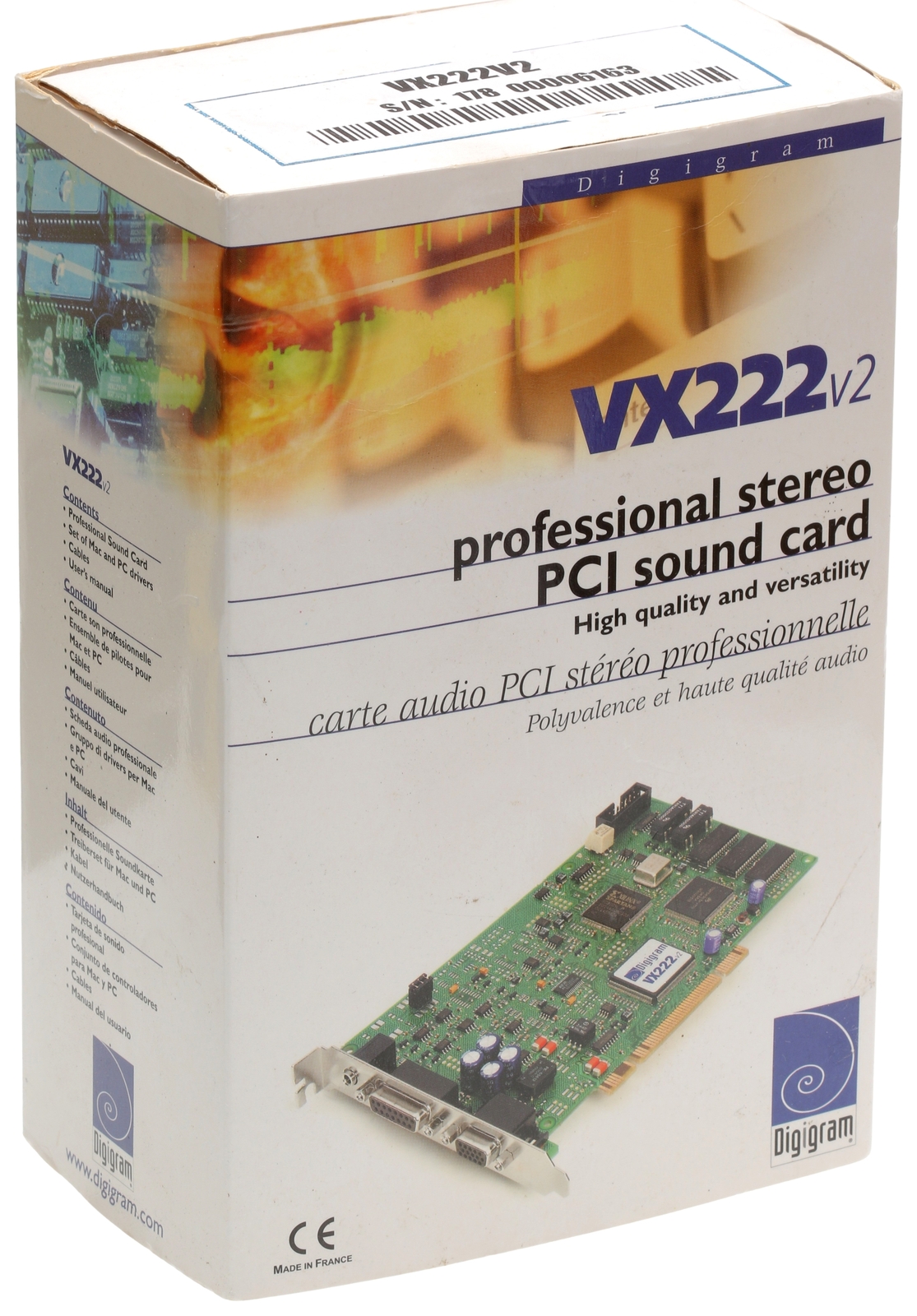 Digigram VX222 v2 24bit AES/EBU Digital Audio Balanced XLR Broadcast NEW IN BOX