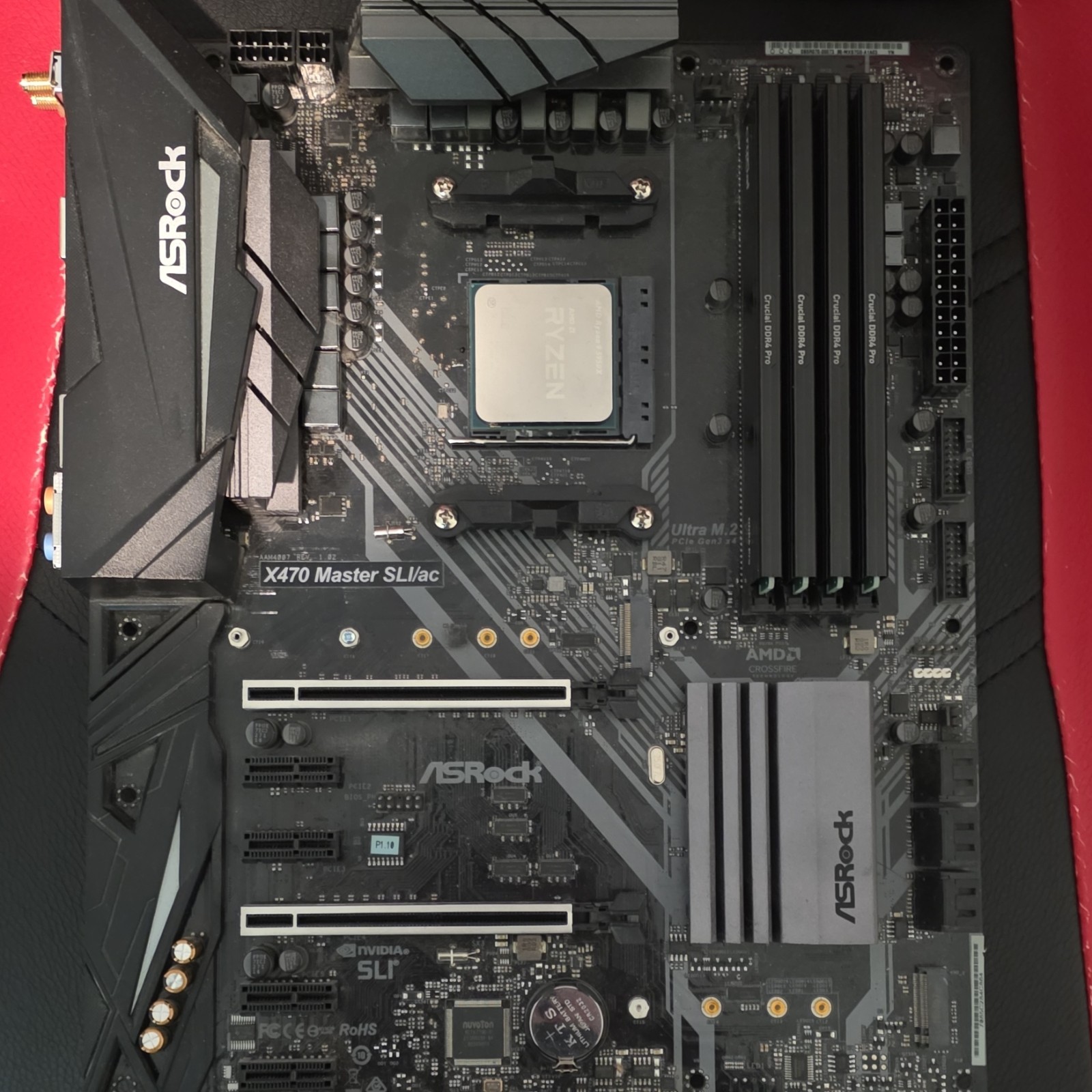 Combo: ASRock X470 Master SLI/ac, Ryzen 9 5950X, 128GB DDR4 3200MT/s RAM