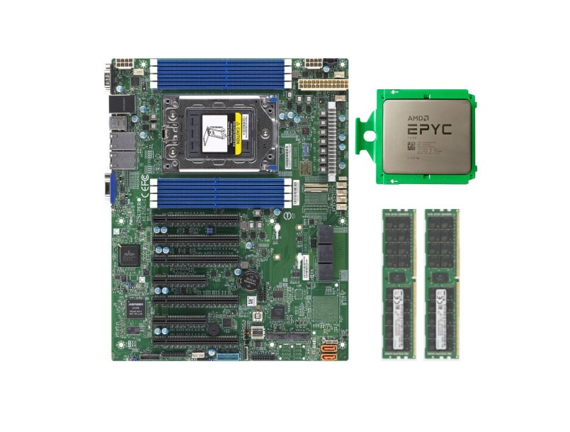 Supermicro H12SSL-i Motherboard With AMD EPYC 7282 CPU, 16GB-512GB 3200MHz RAM