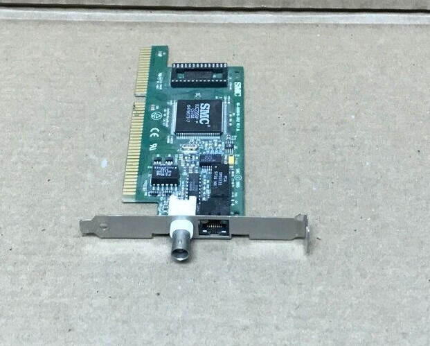 VINTAGE 1995 SMC 60-600619-002 ISA 16 BIT COAX RJ45 ETHERNET CARD RM2-LAN22