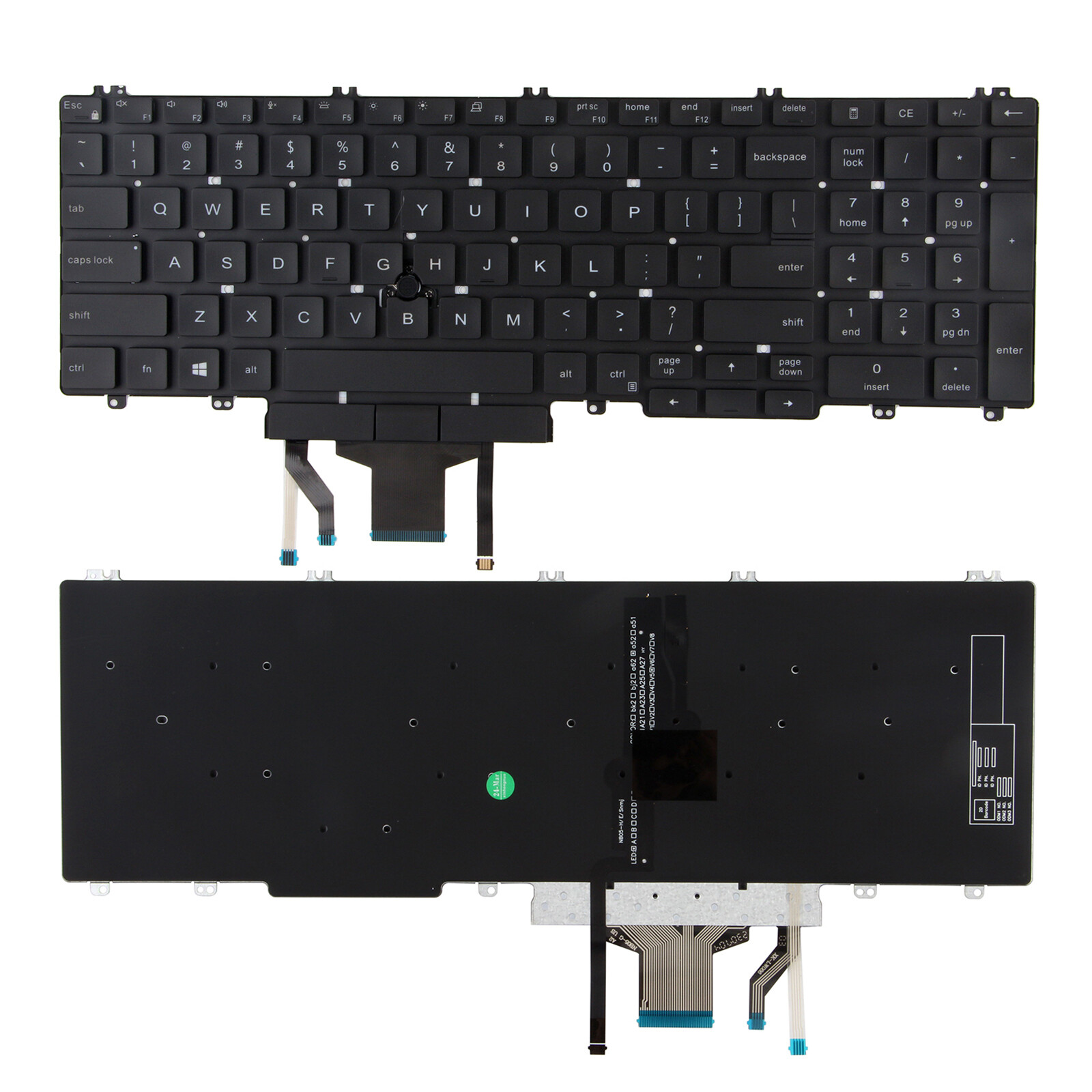 Genuine US Keyboard with Backlight for Dell Latitude 5500 5501 5510 0MMH7V