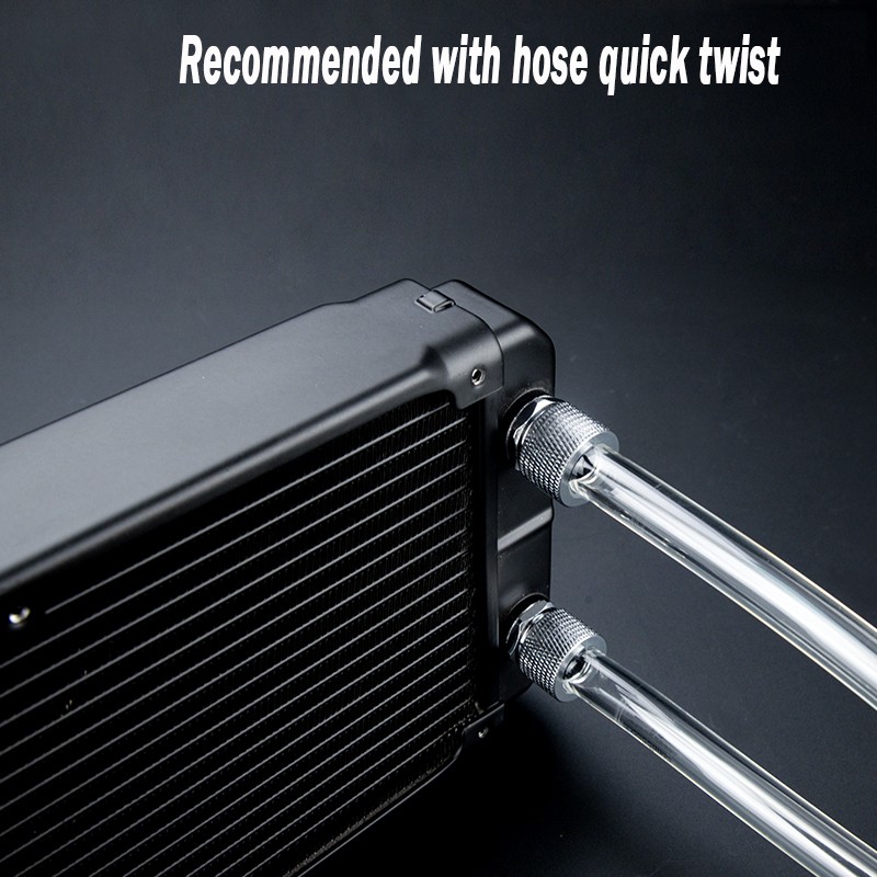 Metal Quick Connect Water Cooling Hose Fitting 8mm 10mm Copper Compatible DIY