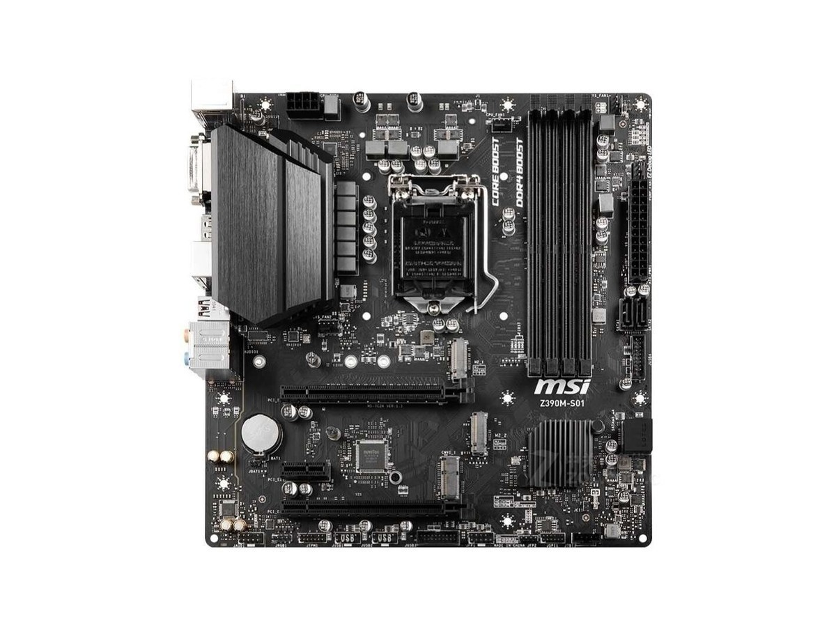 For MSI Z390M-S01 motherboard Z390 LGA1151 4*DDR4 128G DVI+HDMI+DP M-ATX Tested