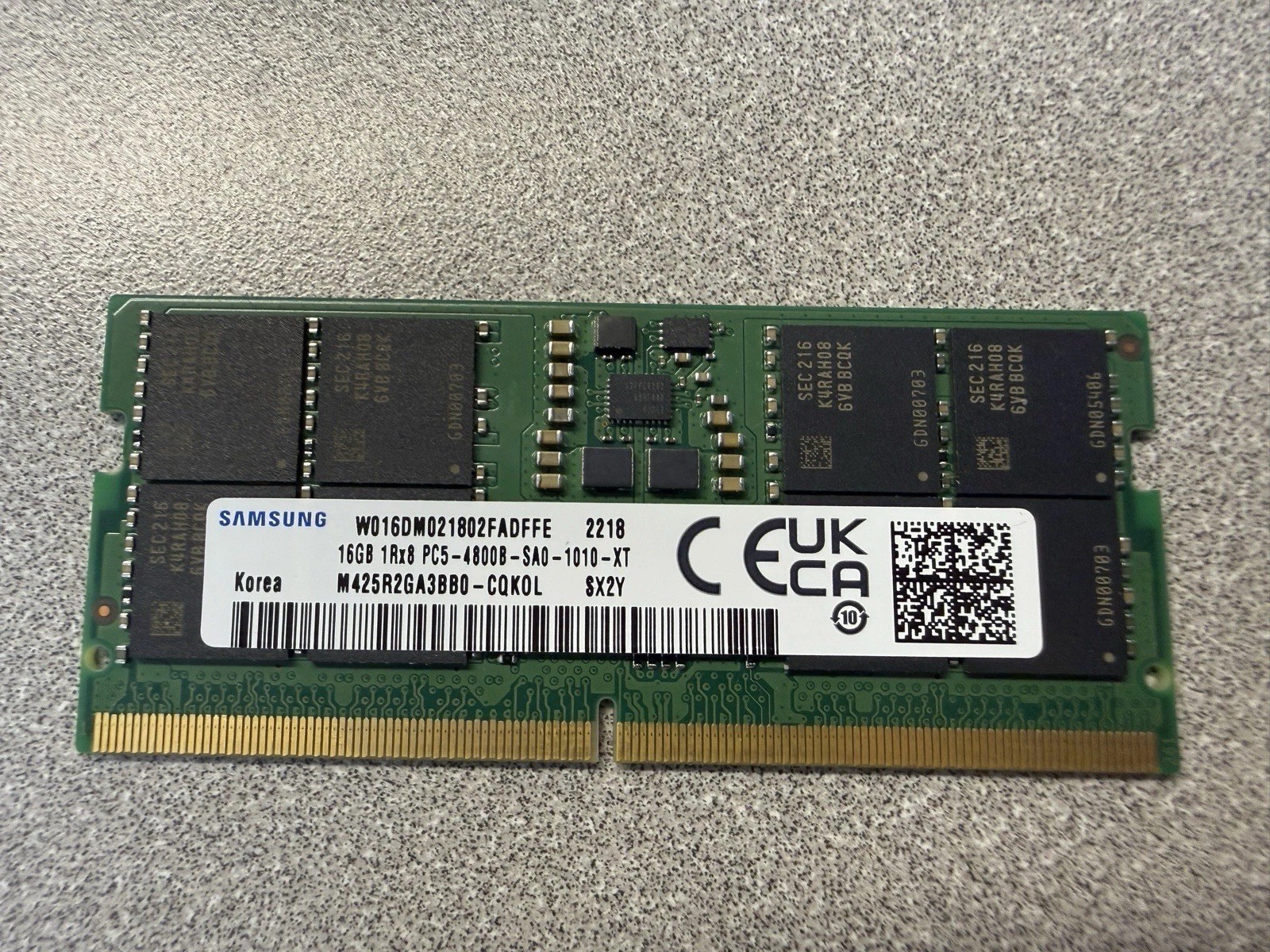 SAMSUNG 16GB DDR5 Laptop SODIMM RAM Memory 1Rx8 PC5-4800B