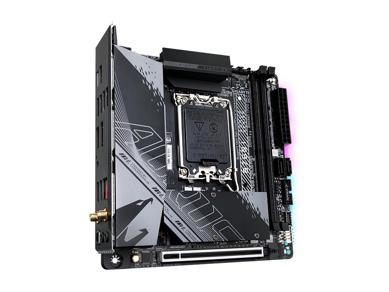 GIGABYTE B760I AORUS PRO LGA 1700 Intel B760 DDR5 SATA 6Gb/s Mini ITX Motherboar