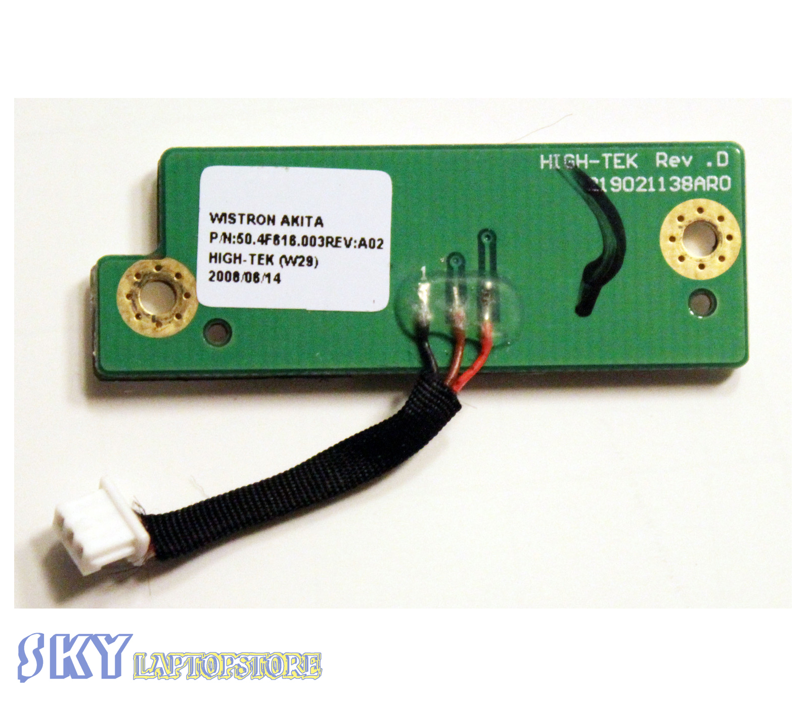 Original HP DV2000 Power Button Board w/Cable 219021138AR0 50.4F616.003 REV:A02