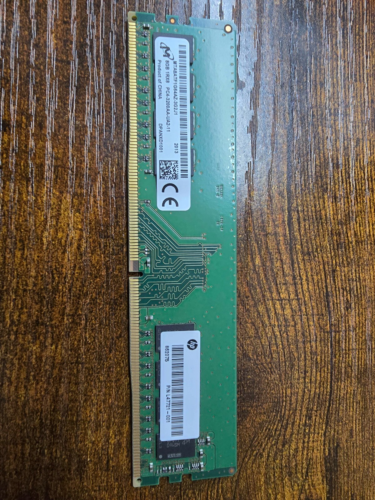 Micron HP OEM 8GB 1Rx8 PC4-3200AA-UC2-11 HP L47721-001 Desktop RAM