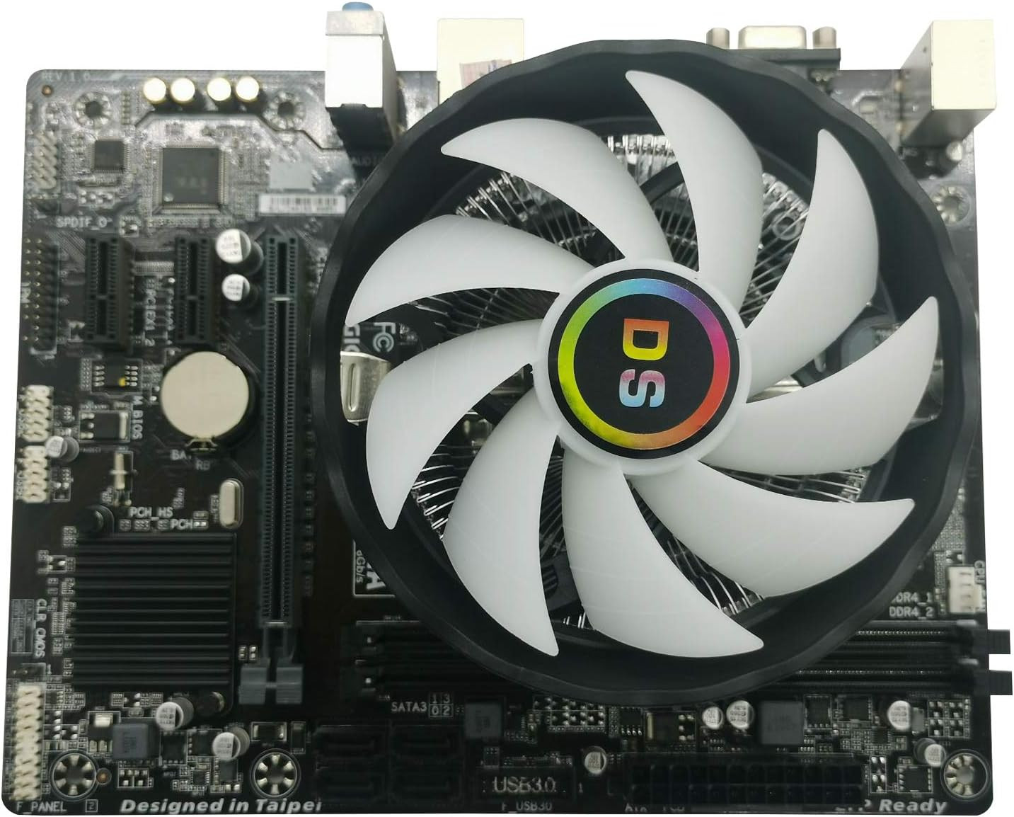 120mm RGB CPU Cooler Fan 1500RPM Aluminum Heatsink for Intel LGA 775/115x/1366