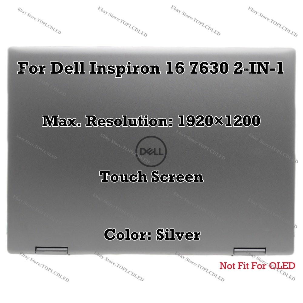16″ LCD Touch Screen Full Assembly Dell Inspiron 7630 2-in-1 P128F 0NVJCC FHD+