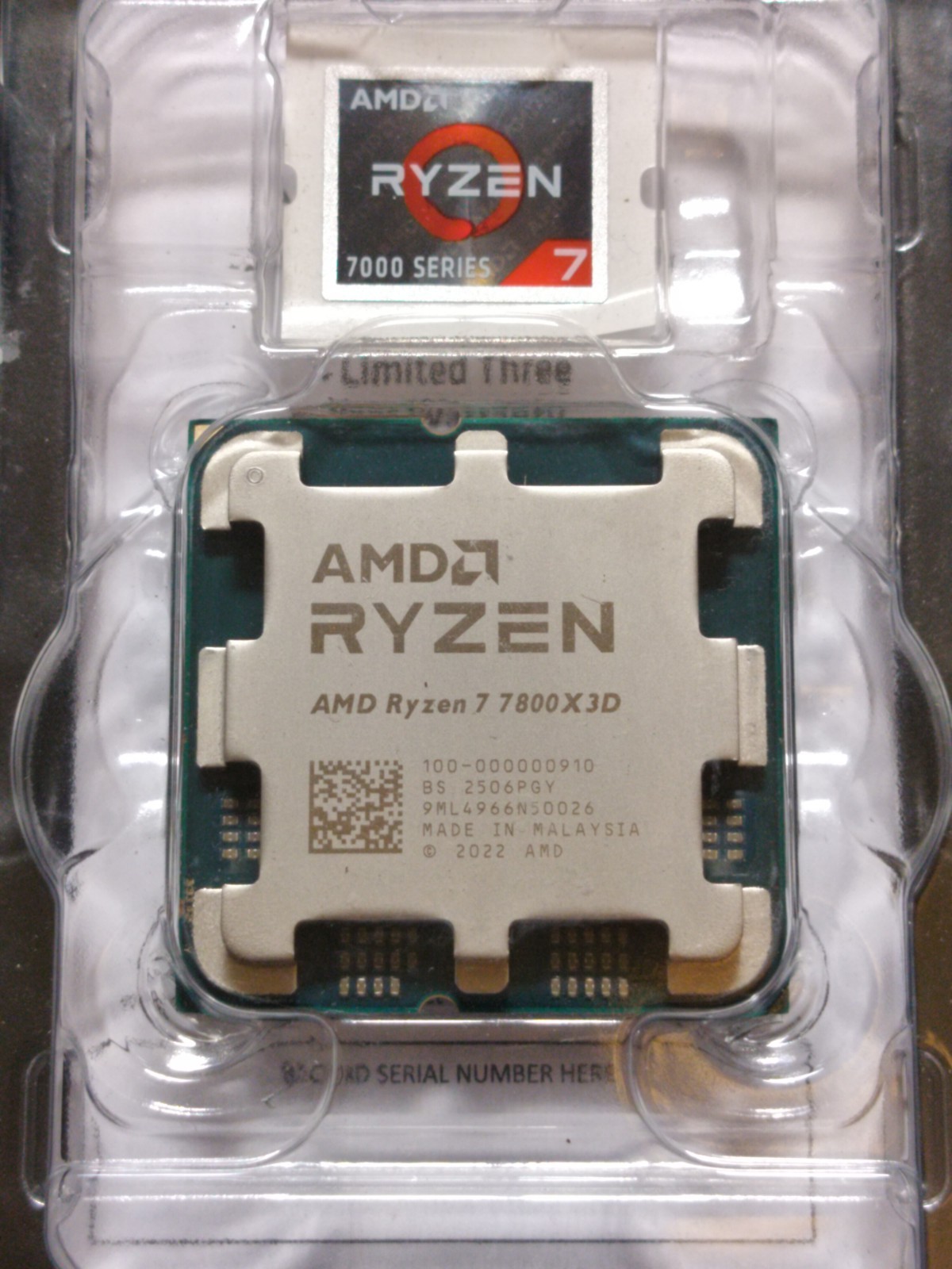 AMD Ryzen 7 7800X3D 8-Core 4.2GHz Socket AM5 7000 Series CPU