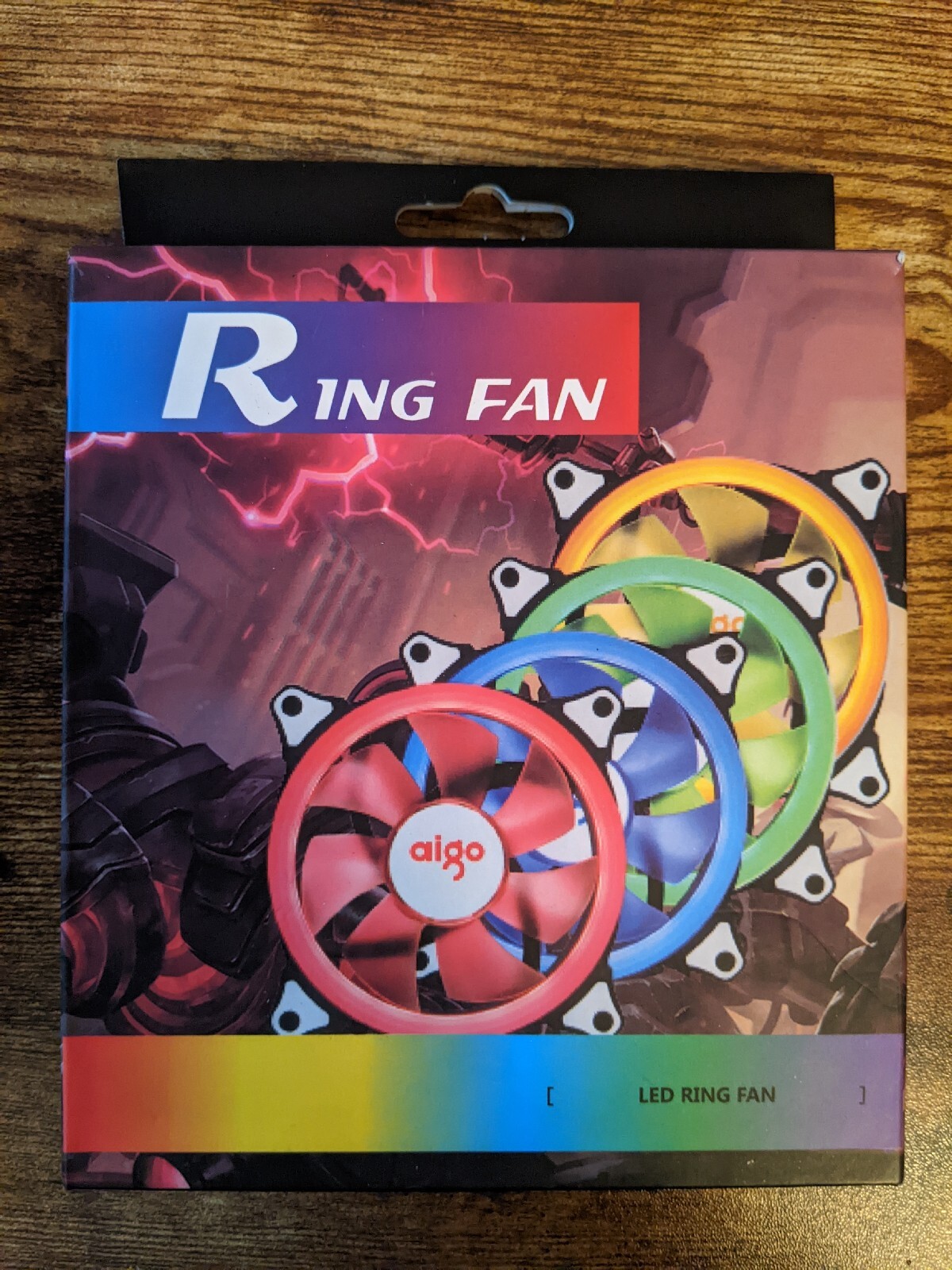 NEW Aigo LED RING FAN 120mm 1500RPM PC Building Gaming Rig Lighting Cooling