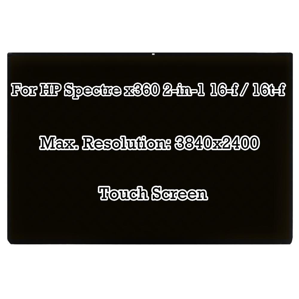 3840×2400 OLED IPS LCD Touchscreen Display for HP Spectre x360 2-in-1 16-f0729nz