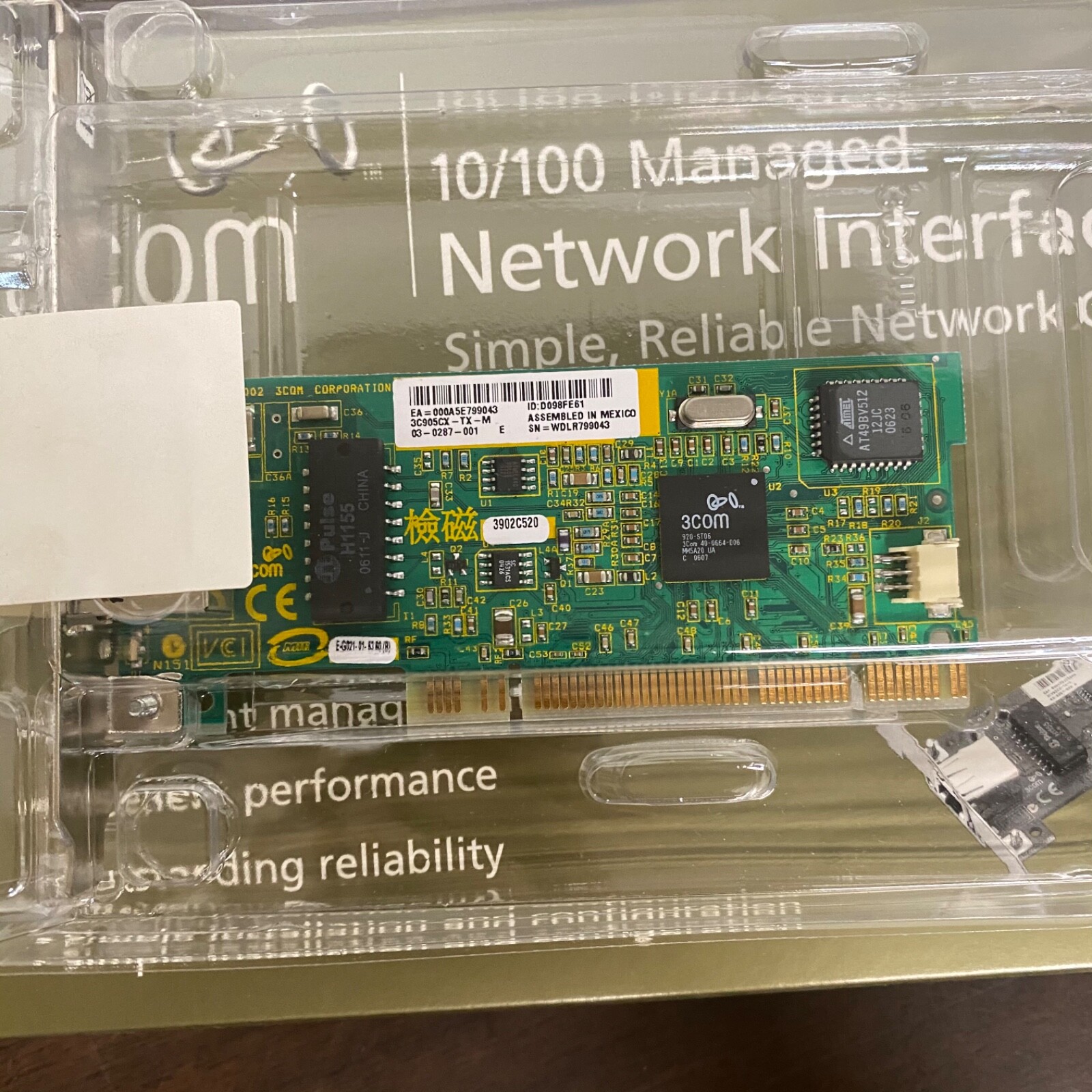 NEW 3Com 3C905CX-TX-M 10/100 MBPS Managed Network Interface Card