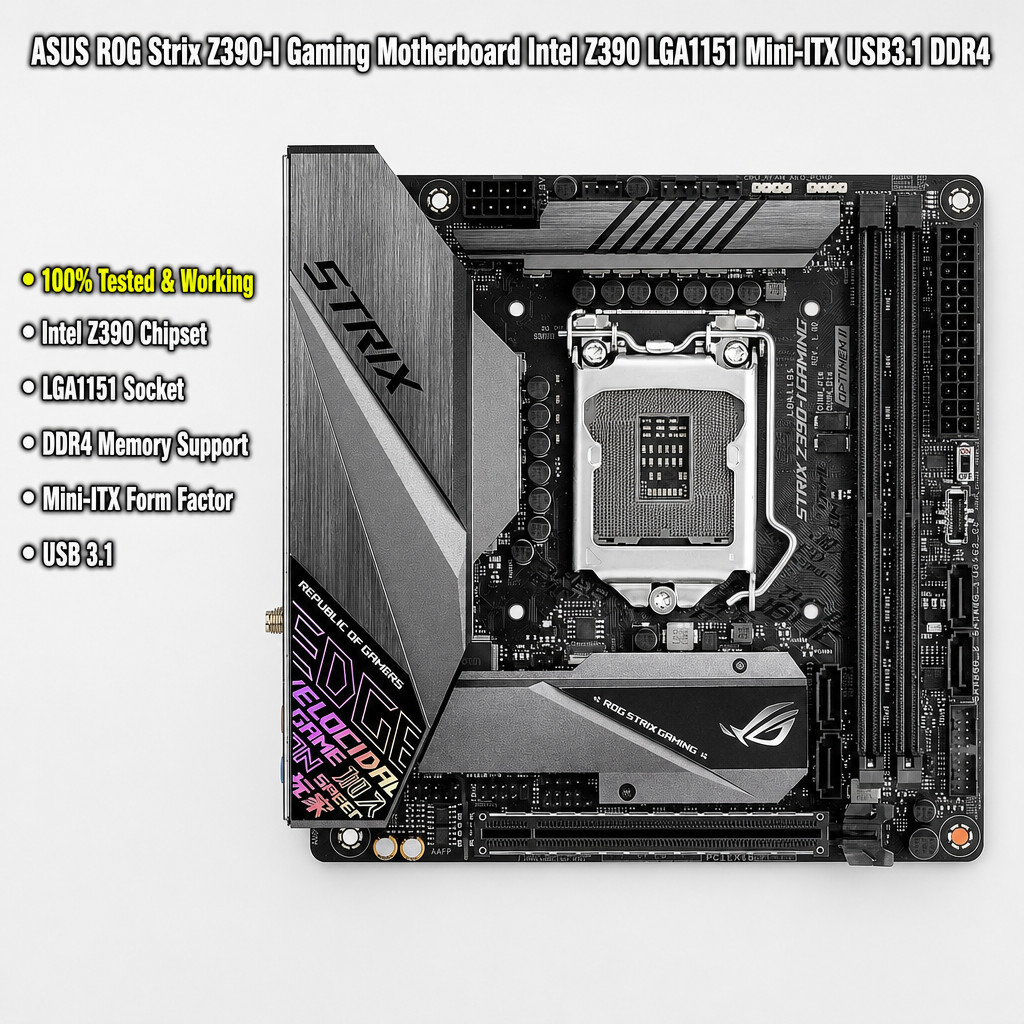 ASUS ROG Strix Z390-I Gaming Motherboard Intel Z390 LGA1151 Mini-ITX USB3.1 DDR4