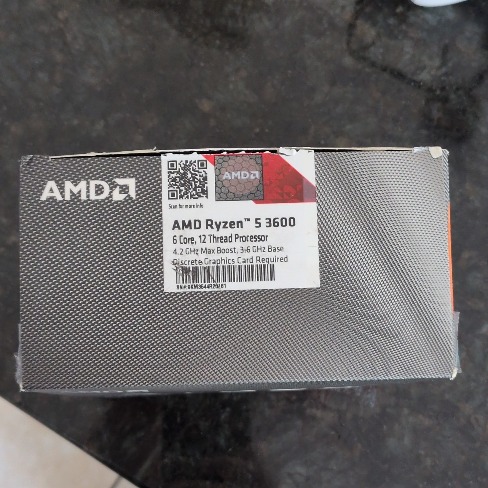 AMD Ryzen 5 3600 6-Core 3.6GHz Socket AM4 PCIe Gen4 32MB L3 BOX
