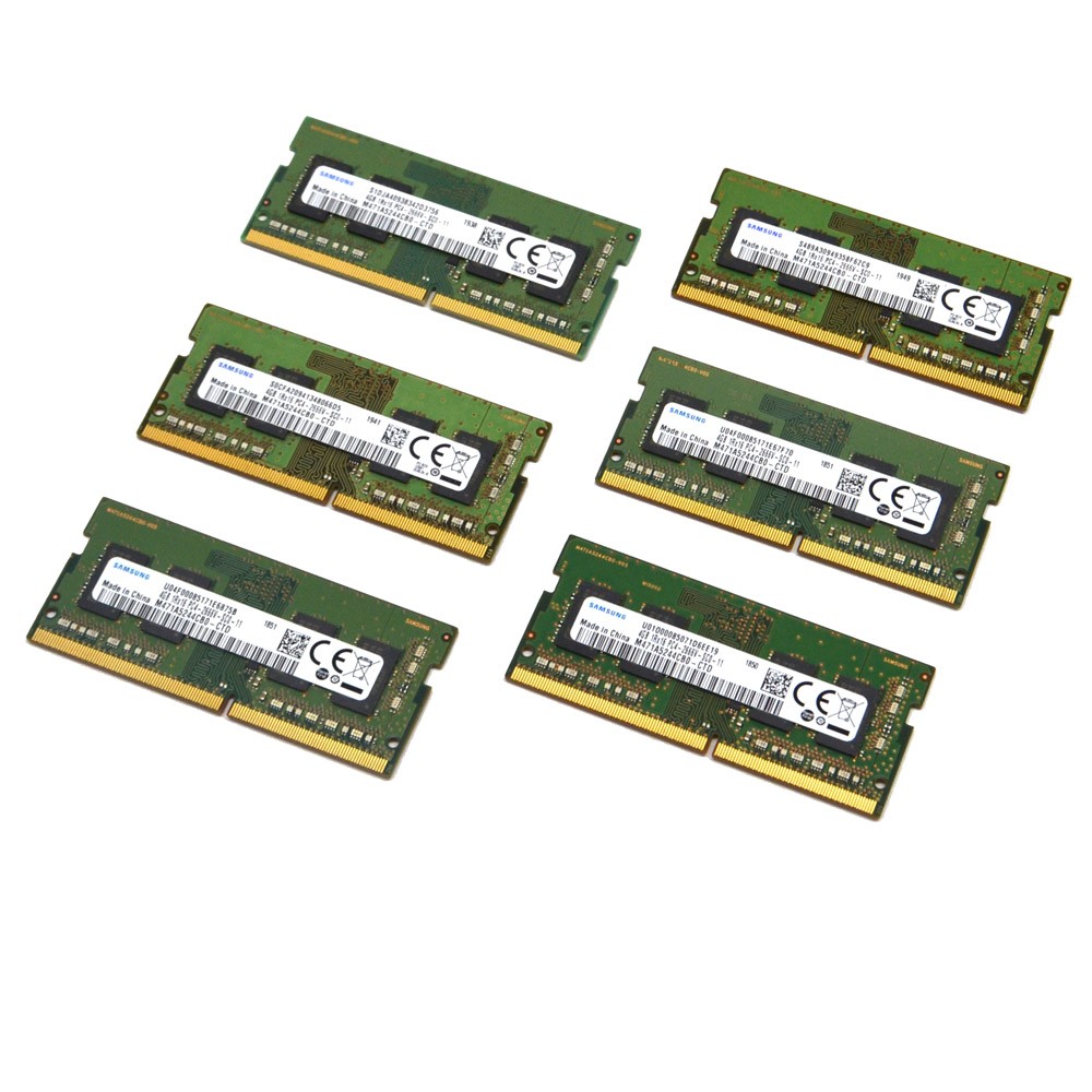 (6) Samsung M471A5244CB0-CTD 4GB PC4-2666V-SC0-11 SODIMM Unbuffered Memory 1Rx16