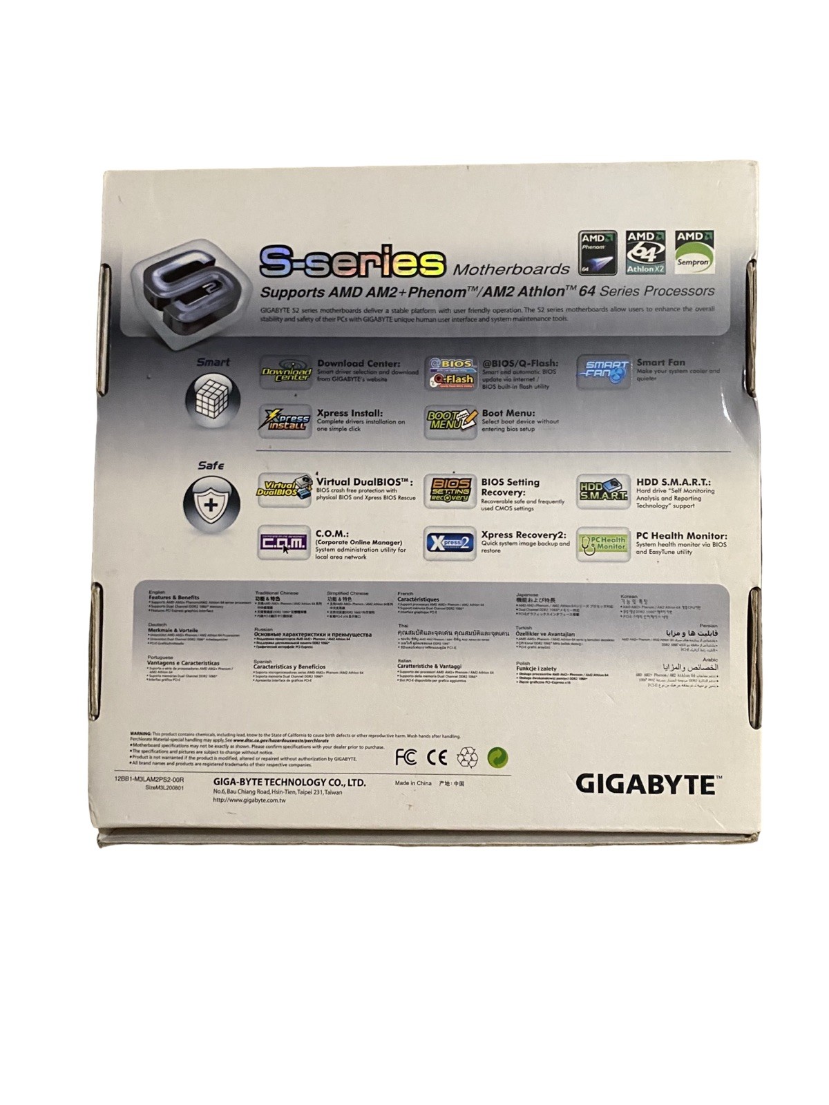 GIGABYTE GA-MA78GM-S2H Motherboard AMD AM2+ HDMI NOS New Old Stock