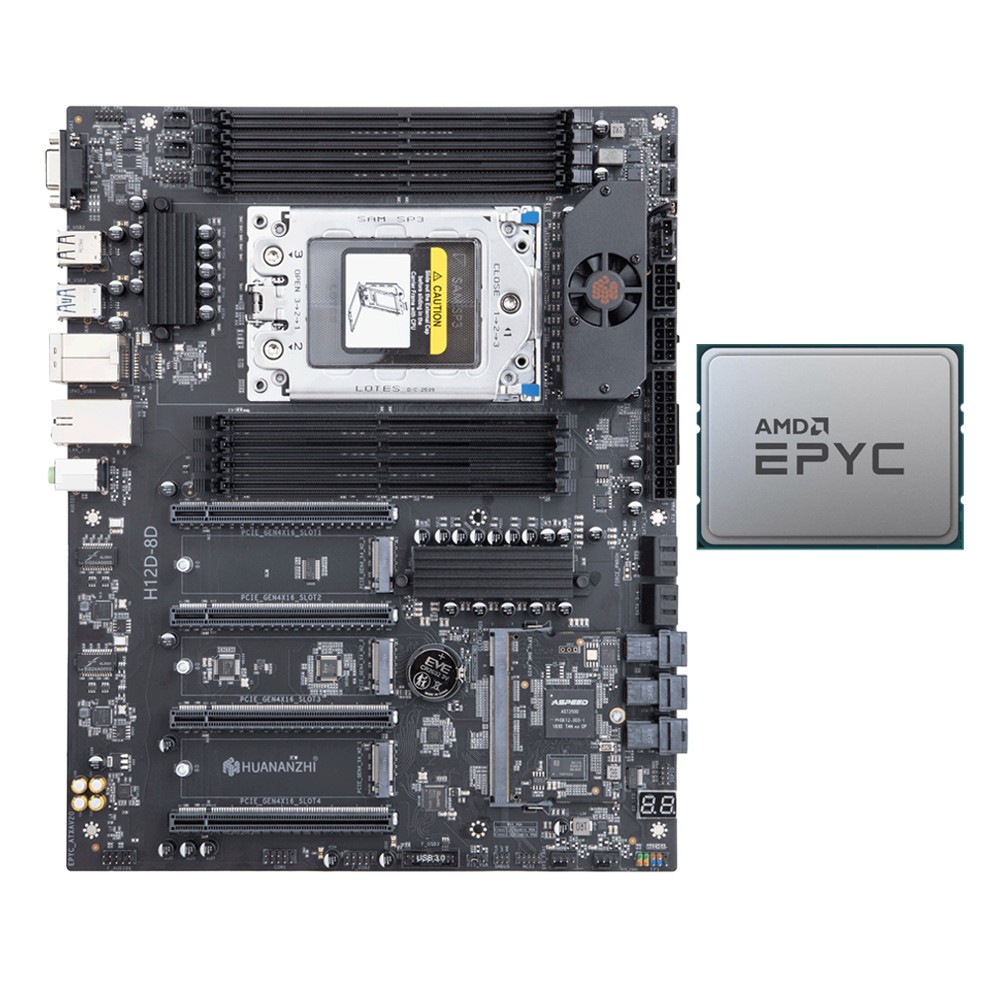 AMD EPYC 7453 28C56T SP3+H12D-8D AMD EPYC 7002/7003 8-channel BMC DDR4 IPMI2.0