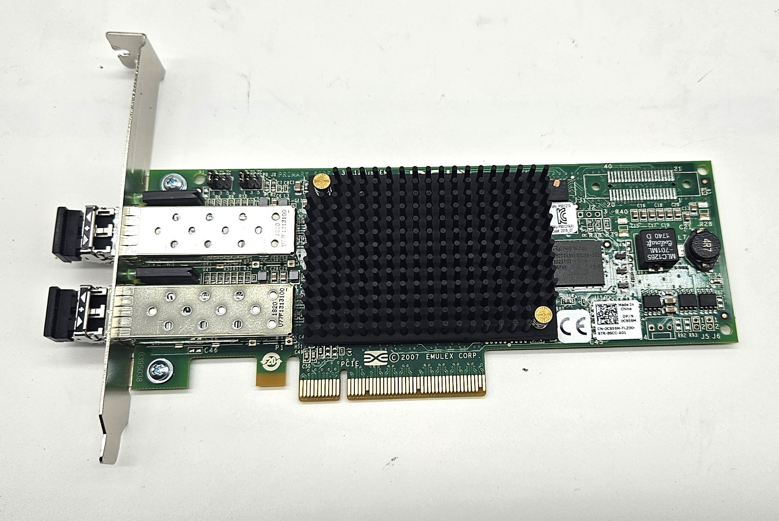 Dell 0C856M Emulex LPe12002-E Dual-Port 8Gb Fibre Channel PCIe HBA